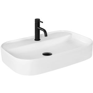 Rea lavabo sobre encimera verona white rectangle, 65x44x12 cm