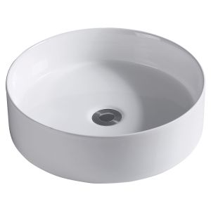 Ondee - lavabo redondo para colocar mona - blanco - 39,5cm - cerámica