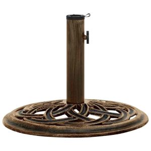 vidaXL base de sombrilla de hierro fundido bronce 44x44x31 cm