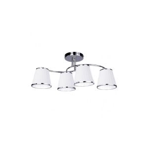 Lámpara - fab 151754020 - 4 luces - cromo - pantalla blanca - diseño modern
