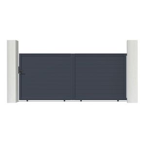 Pack puerta corredera eiger 4m h.180cm + puerta peatonal 1m h.180cm