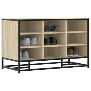 Banco zapatero madera de ingeniería roble sonoma 84x40x53,5 cm oif302208