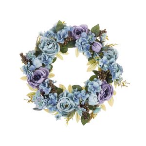 Corona decorativa galdar 50 cm azul