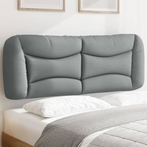 Cabecero de cama acolchado tela gris claro 140 cm eso7649