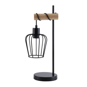 Nettlife lámpara de mesa negra E27 46x20