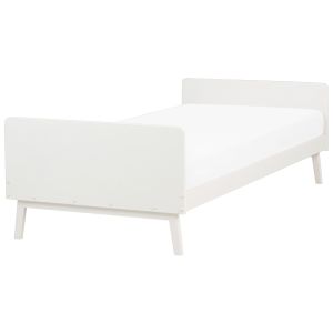 Cama madera de pino bonnac 90 x 200 cm blanco