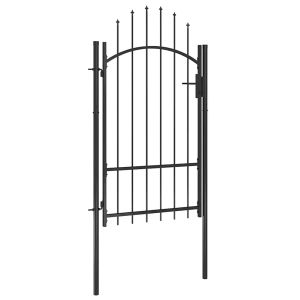 vidaXL puerta de jardín woerden acero 1x1,7 m negro
