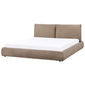 Cama bouclé vinay 180 x 200 cm marrón