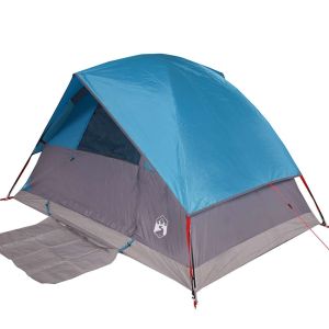 vidaXL tienda de campaña iglú para 2 personas impermeable azul