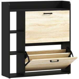 Zapatero estrecho 83x24x90.5 cm bicolor Homcom