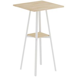 Mesa de bar 55x55x95 cm melamina de madera, metal color marrón 83A-394V00ND