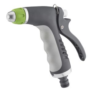 Pistola de riego de doble material + recubrimiento con chorro ajustable