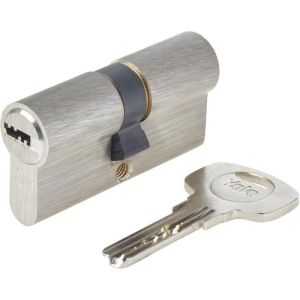Cilindro de cerradura desmontable yale serie 1000+ 30x30 mm niquelado