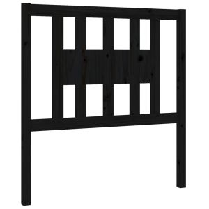 vidaXL cabecero madera maciza de pino negro 81x4x100 cm