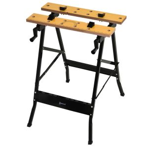 Mesa de trabajo 60,5x62,5x78,5 cm hierro, mdf bicolor durhand