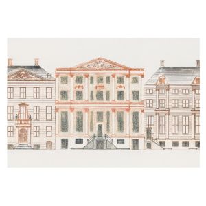 Papel pintado tejido no tejido 250x250 edificios clásicos tulup