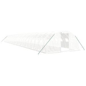 vidaXL invernadero con estructura de acero blanco 96 m² 24x4x2 m