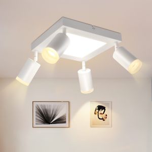 Nettlife lámpara de techo blanca gu10 25x8