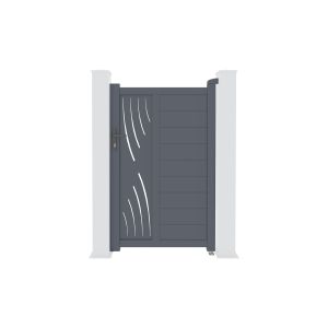 Puerta peatonal gris veleta 1m a.160cm