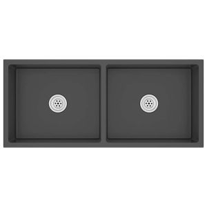 vidaXL fregadero hecho a mano acero inoxidable negro