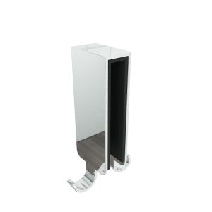 32x18x75mm gancho de toalla para mampara de ducha, adapta al cristal 8-10mm