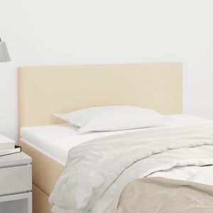 Cabecero de tela color crema 100x5x78/88 cm