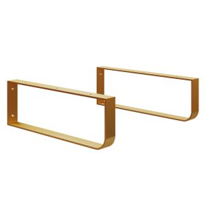 Pack 2 soportes toallero para encimera lavabo - oro dorado mate