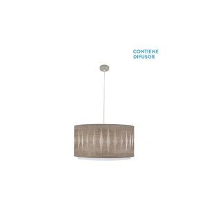 CoLGante alexandra 2xE27 niquel/madera gris regx50x50 cm