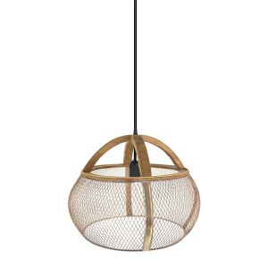 CoLGante ribeira negro/cuero 1xE27 regx43x43cm