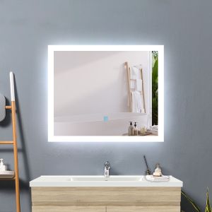 Espejo de baño LED 60×50cm ++ antivaho + interruptor táctil