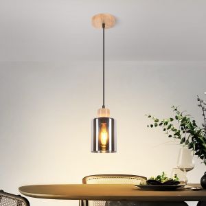 Nettlife lámpara colgar madera 146.5x12