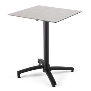 Oviala - mesa de patio abatible de 70 cm en laminado hormigón gris claro