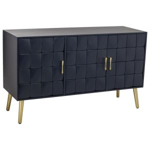 Aparador de madera negro 120x41.5x71h cm