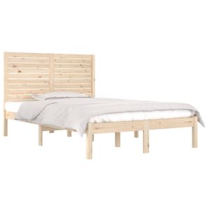 vidaXL estructura de cama madera maciza 120x190 cm