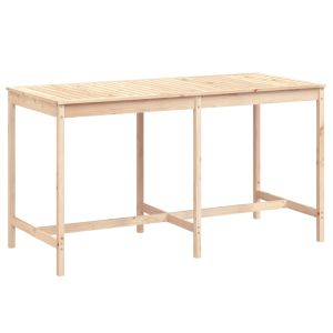 vidaXL mesa de jardín madera maciza de pino 203,5x90x110 cm