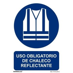 Señal obligatorio chaleco reflectante PVC rd20043