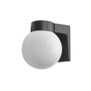 Aplique de exterior - pr ocyon - negro - pantalla blanca - aluminio y polic