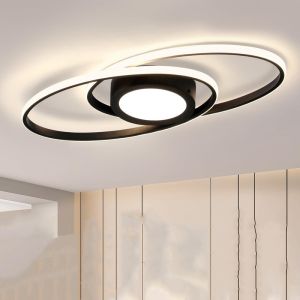 Nettlife plafon  de techo LED negro 3000k-6500k regulable 48w habitación