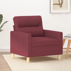 Sillón de tela rojo tinto 60 cm qweo5996