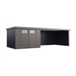 Caseta de jardin nh8 con apoyo xl a la derecha | antracita | novo habitat