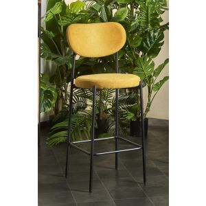 Taburete bar maui mostaza 45x47x110 cms