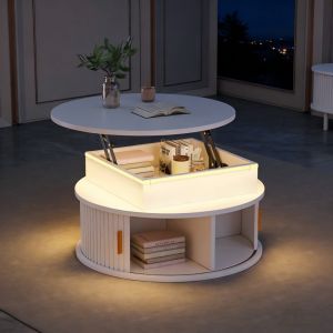 Mesa de centro cuadrada cristal y madera clara transparente 40x80x80cm