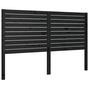 vidaXL cabecero de cama madera maciza de pino negro 166x4x100 cm