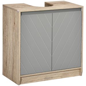Armario de baño 60x30x59.8 cm bicolor Homcom, hogar - baño