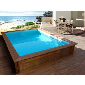 Piscina rectangular de madera "toLEDo" - 3.00 x 2.00 x 0.71 m