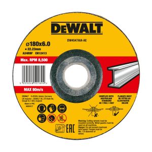 Dewalt dw4547aia-ae - disco de desbaste cóncavo para metal 180 x 6 x 22.23