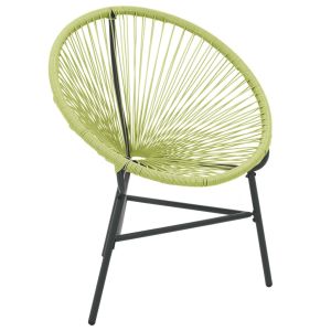 vidaXL silla redonda acapulco ratán sintético verde