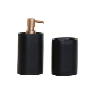 Set 2 dosificador de resina y PVC en negro 8,5x6x18cm