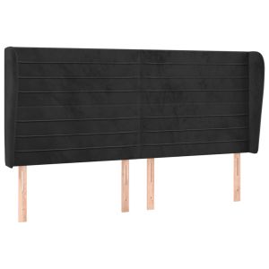 vidaXL cabecero con orejas de terciopelo gris claro 163x23x118/128 cm
