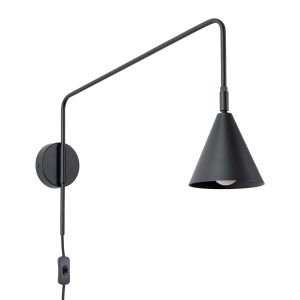 Lámpara de pared nox 1 negro acero 14x30x61cm